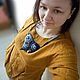 Заказать Колье валяное с бусинами из полимерной глины "Созвездие". Yulia Dholakia. Ярмарка Мастеров. . Колье Фото №3
