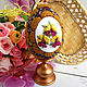 Easter egg Pansies (interior on a stand) with embroidery, Eggs, Nizhny Novgorod,  Фото №1