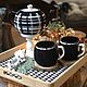 Набор: чайник в грелке, две кружки. Наборы чая и кофе. Уютные чайники Елены Косиновой. Интернет-магазин Ярмарка Мастеров.  Фото №2