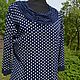 tunic in polka dots. Viscose. Vintage blouses. Puppet World of Dominica. Online shopping on My Livemaster.  Фото №2