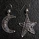 Filigree earrings - "Moon and Star". Earrings. Symbols (VECH-SIMVOL). Online shopping on My Livemaster.  Фото №2