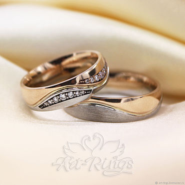 Картины и панно ручной работы. Ярмарка Мастеров - ручная работа Обручальные кольца парные Арт 130. Handmade.