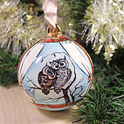 Сувениры и подарки handmade. Livemaster - original item Christmas ball porcelain 