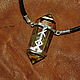 Rune crystal.Citrine,silver,garnet,leather cord. Pendulum. BuffSilverArt (buffsilverart). My Livemaster. Фото №4