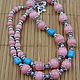 Beads made of rhodonite and howlite stones. Necklace. Magic box. My Livemaster. Фото №6
