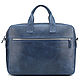 Order Leather business bag 'Riley' (blue wax). Russian leather Guild. Livemaster. . Men\'s bag Фото №3