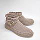 Knitted ankle boots, beige cotton. Ankle boot. florina34. My Livemaster. Фото №5