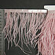 Trim of ostrich feathers 10-15 cm light pink, braid, Moscow,  Фото №1