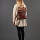 Leather backpack 'Artemis' (brown). Backpacks. Russian leather Guild. My Livemaster. Фото №6