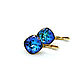 Order Earrings with Swarovski crystal Bermuda Blue. Beaded jewelry. Livemaster. . Earrings Фото №3