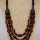 Necklace made of stones - jasper, obsidian 'Millennium', Necklace, Velikiy Novgorod,  Фото №1