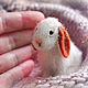 Miniature rabbit. 100% wool, Felted Toy, Ufa,  Фото №1