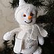  Snowman with a knitted bag. Amigurumi dolls and toys. Lace knitting workshop. Lidiya.. Online shopping on My Livemaster.  Фото №2