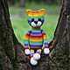 Soft toy rainbow crocheted cat as a gift for children. Amigurumi dolls and toys. ChudomagiaArt (denisova-hm). Online shopping on My Livemaster.  Фото №2