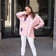 NATALINI Льняная Рубашка  oversize с вышитыми нашивками  розовая пудра. Блузки. NATALINI. Ярмарка Мастеров.  Фото №7