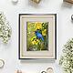 Miniature oil painting 'Good News' bird blue. Pictures. yuliabogun. Online shopping on My Livemaster.  Фото №2