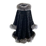 Одежда handmade. Livemaster - original item Winter coat with black fox fur. Handmade.