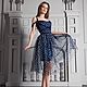 Rosabelle's evening dress is dark blue made of tulle and satin, Dresses, Moscow,  Фото №1