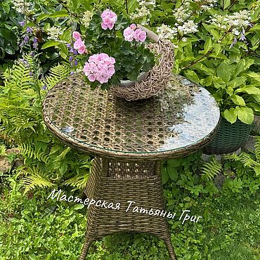 Дача и сад ручной работы. Ярмарка Мастеров - ручная работа Стол из ротанга.. Handmade.