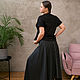 Black floor length skirt 4 wedges striped. Skirts. NATALINI. My Livemaster. Фото №11