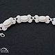 Soutache wedding bracelet for the bride with mother of pearl and pearls
