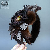 Украшения handmade. Livemaster - original item Fur rim. Kokoshnik made of fur. Brown rim.. Handmade.