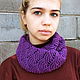 Заказать Bufanda snud de punto morado con lurex de merino con seda. Lace Shawl by Olga. Ярмарка Мастеров. . Snudy1 Фото №3