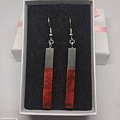 Украшения handmade. Livemaster - original item Earrings Red Glitter. Handmade.
