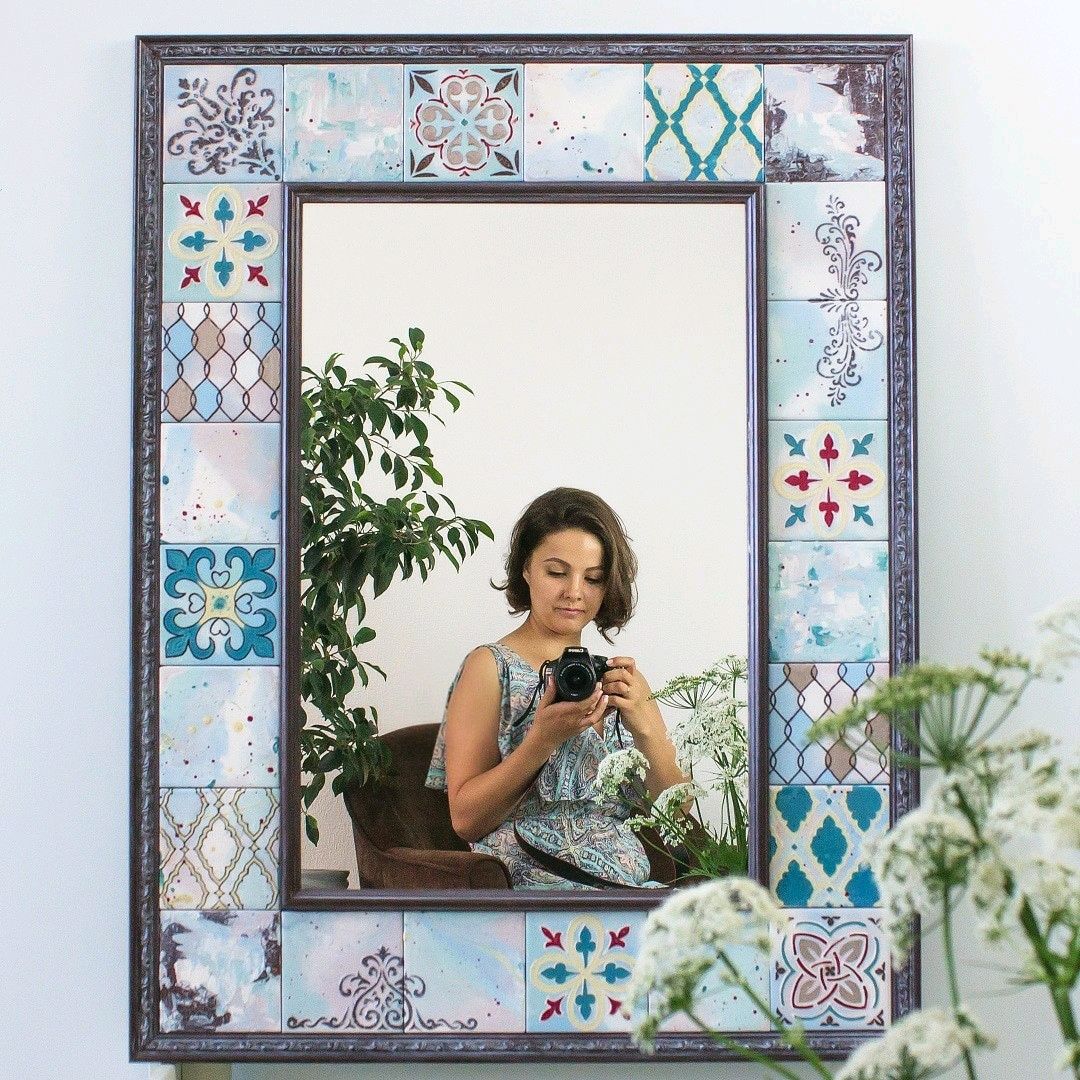 Зеркало в раме из керамической плитки купить в интернет-магазине ...
