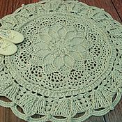Для дома и интерьера handmade. Livemaster - original item Carpets for home: knitted round openwork rug for. Handmade.