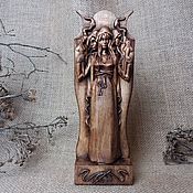 Freya, Norse goddess, wooden figurine