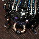 Brooch Beetle semen), rhinestones, beads. Brooches. IRNI. My Livemaster. Фото №5