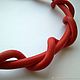 Order Necklace leather Red curls. Shagree (Shagree). Livemaster. . Necklace Фото №3