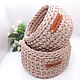 Order Knitted baskets, a storage set made of knitted yarn. Lace Shawl by Olga. Livemaster. . Basket Фото №3