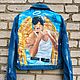 Джинсовая куртка. Фредди Меркури, Боуи, Freddie Mercury. Портрет. Куртки. Ольга  (nigelolart). Ярмарка Мастеров.  Фото №12