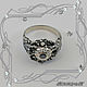 Ring 'Oko-black' 925 sterling silver, cubic Zirconia. Rings. MaksimJewelryStudio. My Livemaster. Фото №4