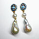 Earrings 'Bella' with Baroque pearls and Topaz. Earrings. dobrivolshebnik (dobrivolshebnik). My Livemaster. Фото №6