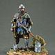 Tin soldier 54 mm. in the painting. Middle Ages European Knight, Model, St. Petersburg,  Фото №1
