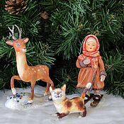 Сувениры и подарки handmade. Livemaster - original item Christmas toys made of cotton wool Silver Hoof. Handmade.