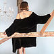 Black knitted fur coat. Fur Coats. SHAPAR - knitting clothes. Online shopping on My Livemaster.  Фото №2