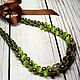 Necklace beads natural stone brown green. Necklace. Beaded jewelry by Mariya Klishina. My Livemaster. Фото №6