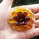 Order Amber flower brooch made of natural amber Gift to a woman girl. BalticAmberJewelryRu Tatyana. Livemaster. . Brooches Фото №3