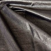 Материалы для творчества handmade. Livemaster - original item Genuine Leather Dark Silver Dotted. Handmade.