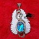 "White-Winged angel" pendant with Swarovski crystal. Pendant. Steampunk & Gothic Jewelry FDrag (FenixDrag). Online shopping on My Livemaster.  Фото №2