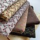 Фланель с принтом 50х50см, 6 оттенков. Ткани. Lavka Home&Cotton. Ярмарка Мастеров.  Фото №4