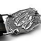 Заказать Пряжка для ремня из серебра Heart Cross AZBk-012Br. Blacksilver. Ярмарка Мастеров. . Ремни Фото №3
