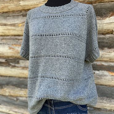 Одежда ручной работы. Ярмарка Мастеров - ручная работа Вязаная футболка. Handmade.