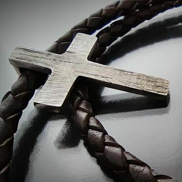 Для дома и интерьера ручной работы. Ярмарка Мастеров - ручная работа Прямой крест без распятия + Гайтан. Handmade.