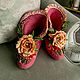 Order Women's felted Slippers ' Tea rose 2'. wool gifts. Livemaster. . Slippers Фото №3