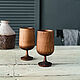 Set of wooden wine glasses made of Siberian cedar wood (2 pcs) GN7, Wine Glasses, Novokuznetsk,  Фото №1
